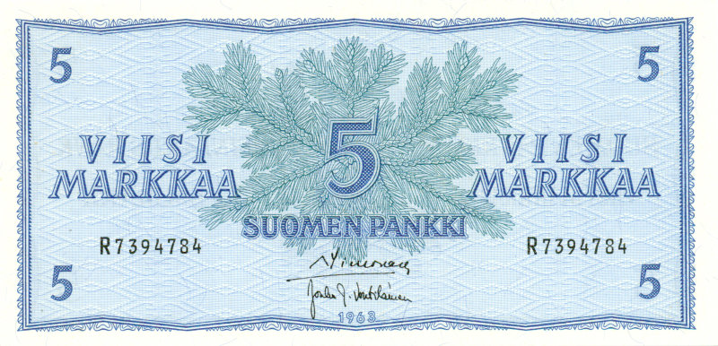 5 Markkaa 1963 R7394784 kl.8